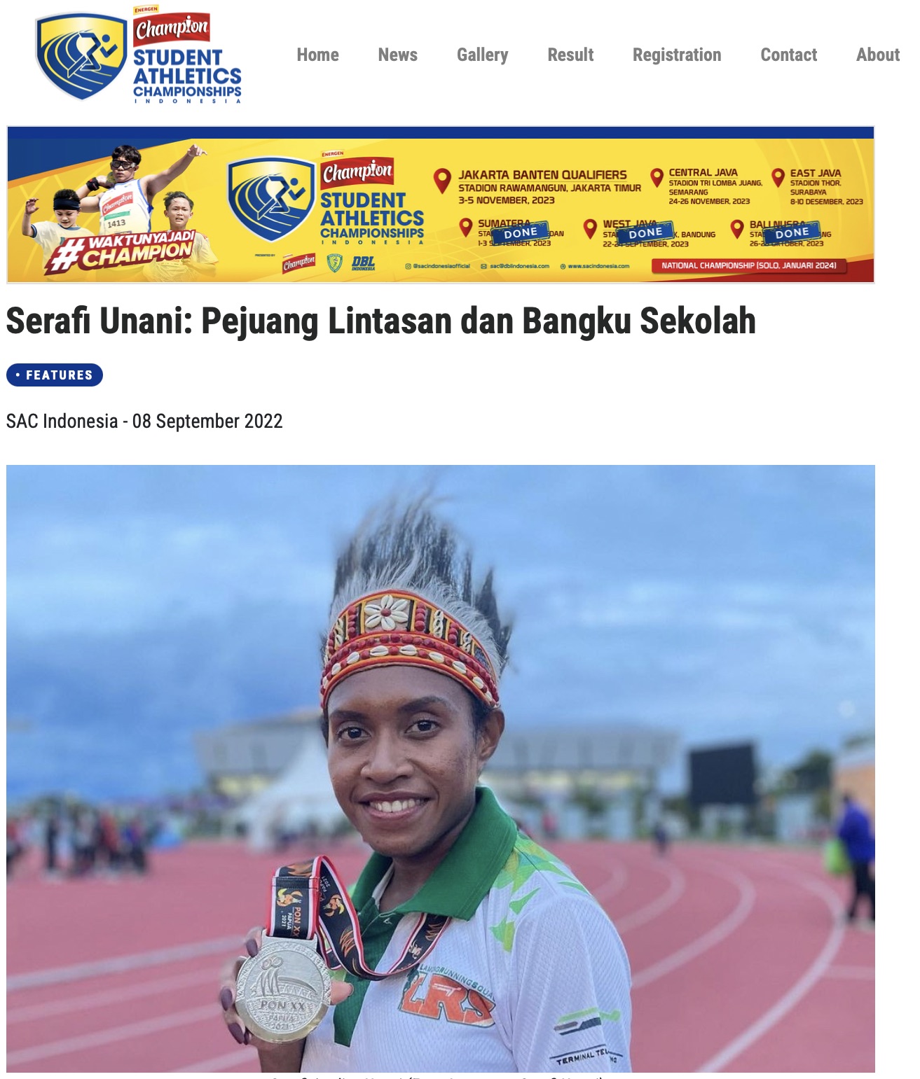 Article SAC, Serafi Unani: Pejuang Lintasan  & Bangku Sekolah